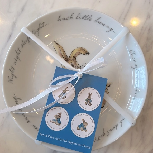 Peter Rabbit Appetizer Plates. Set of 4. 6” - Picture 1 of 5